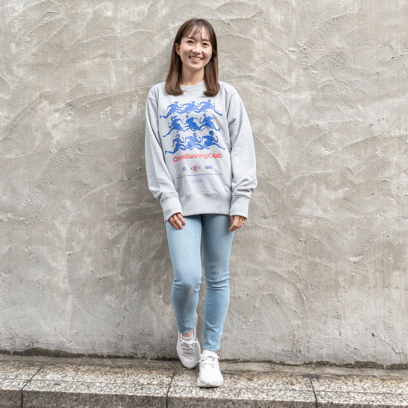 CHAOS Nostalgic Crewneck Sweat "Runner" (Heather Gray)