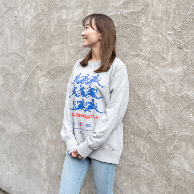 CHAOS Nostalgic Crewneck Sweat "Runner" (Heather Gray)