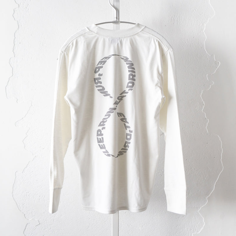 EAT DRINK SLEEP RUN / INFINITY Logo Long-Sleeve Tee (White)