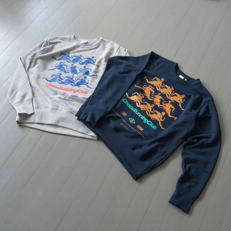 CHAOS Nostalgic Crewneck Sweat "Runner" (Heather Gray)