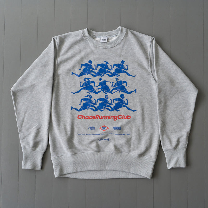 CHAOS Nostalgic Crewneck Sweat "Runner" (Heather Gray)