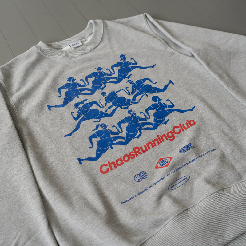 CHAOS Nostalgic Crewneck Sweat "Runner" (Heather Gray)