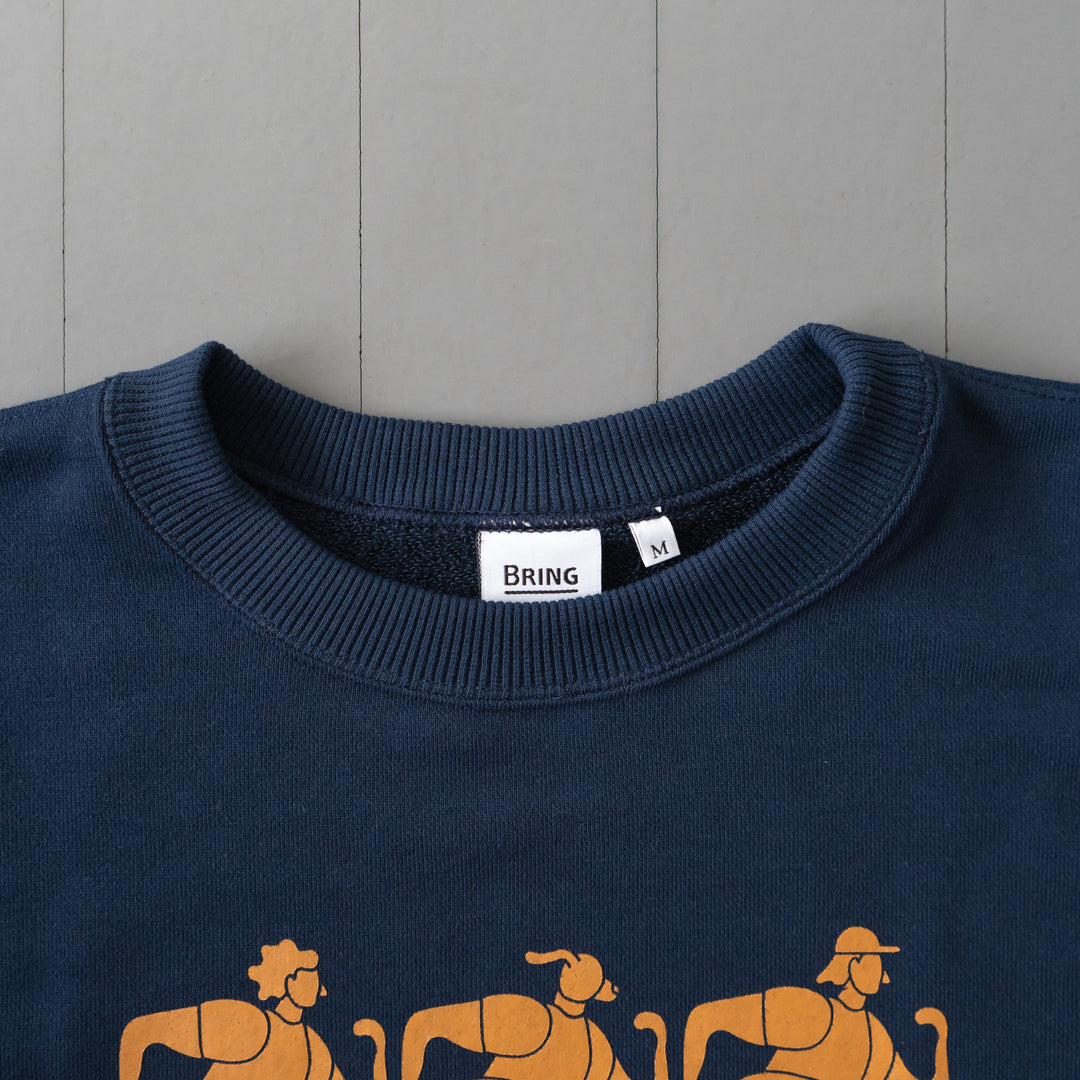 CHAOS Nostalgic Crewneck Sweat "Runner"  (Navy)
