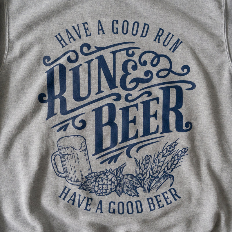 Run & Beer Hoodie (Heather Gray)