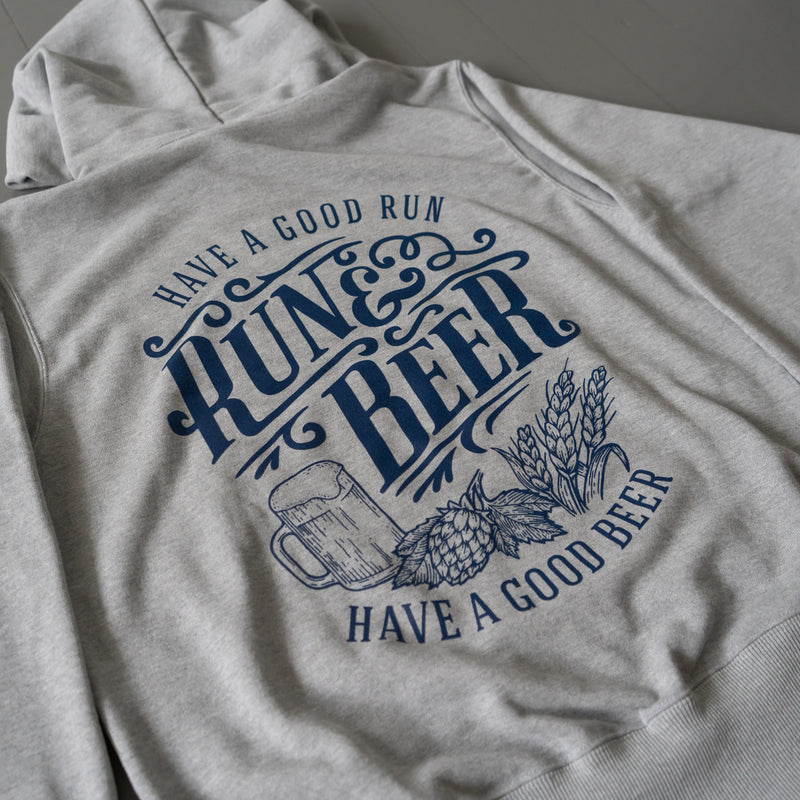 Run & Beer Hoodie (Heather Gray)