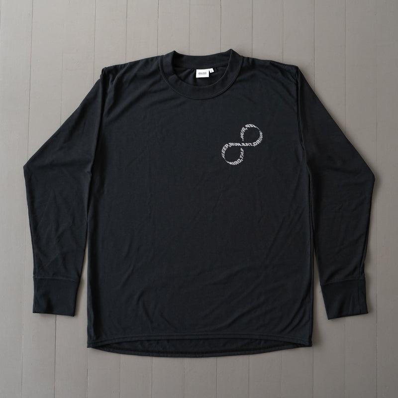 EAT DRINK SLEEP RUN / INFINITY Logo Long-Sleeve Tee (Black)