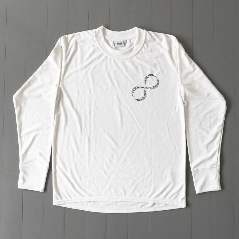 EAT DRINK SLEEP RUN / INFINITY Logo Long-Sleeve Tee (White)