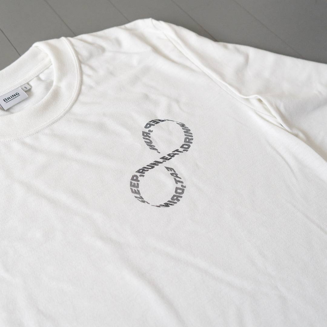 EAT DRINK SLEEP RUN / INFINITY Logo Long-Sleeve Tee (White)
