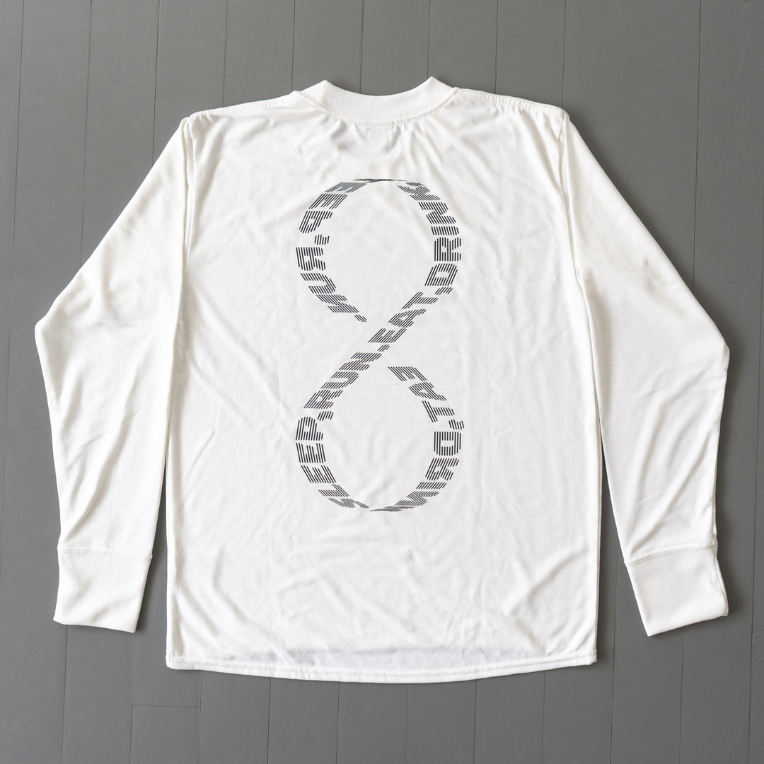 EAT DRINK SLEEP RUN / INFINITY Logo Long-Sleeve Tee (White)