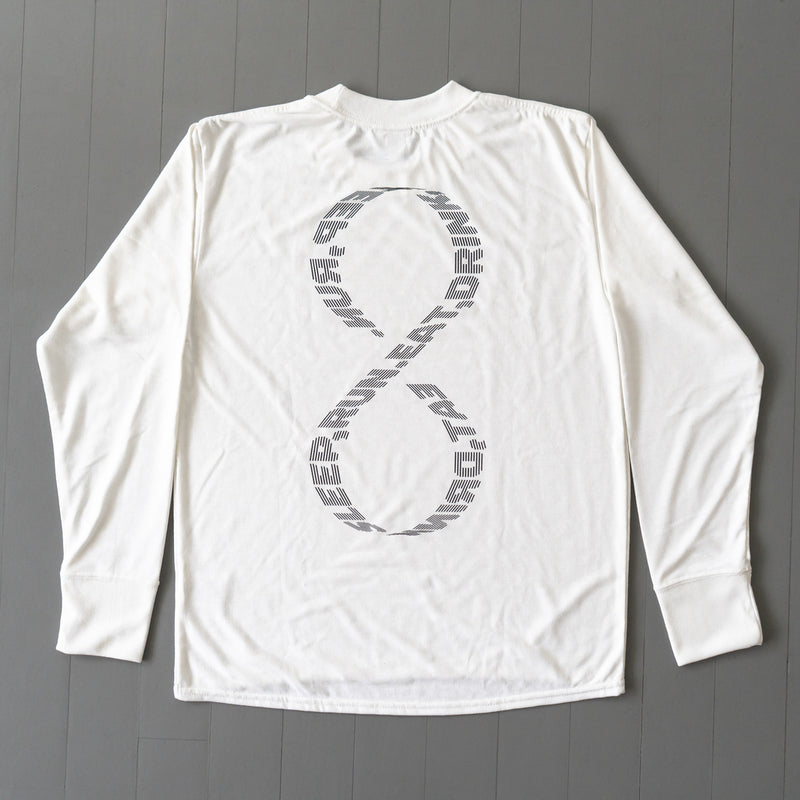 EAT DRINK SLEEP RUN / INFINITY Logo Long-Sleeve Tee (White)