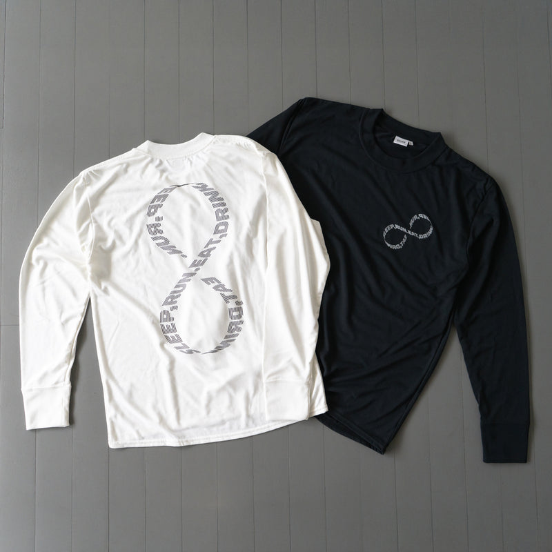 EAT DRINK SLEEP RUN / INFINITY Logo Long-Sleeve Tee (White)