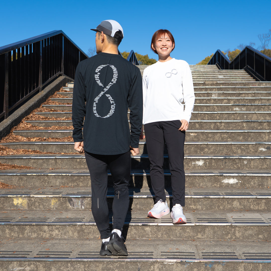 EAT DRINK SLEEP RUN / INFINITY Logo Long-Sleeve Tee (Black)