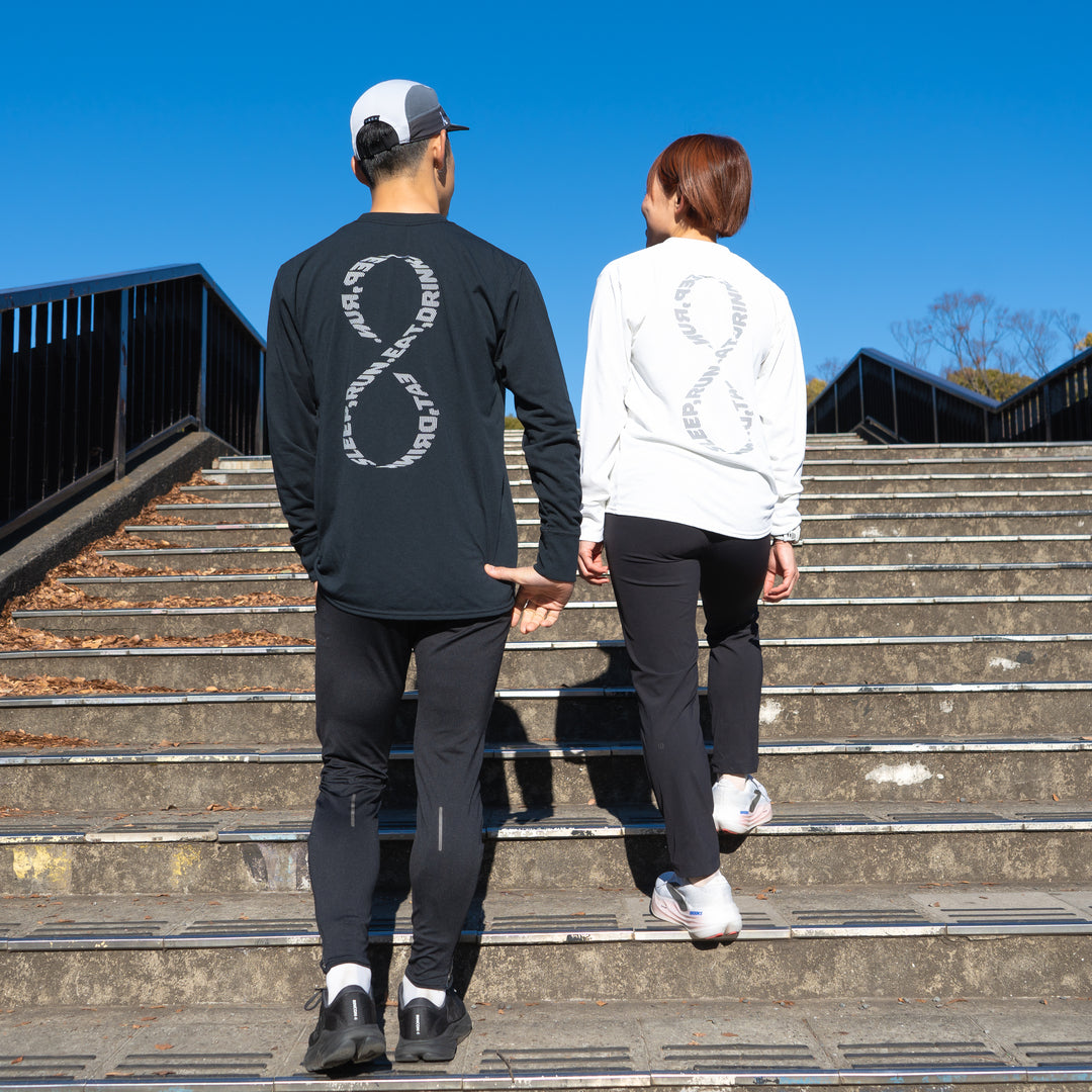 EAT DRINK SLEEP RUN / INFINITY Logo Long-Sleeve Tee (Black)