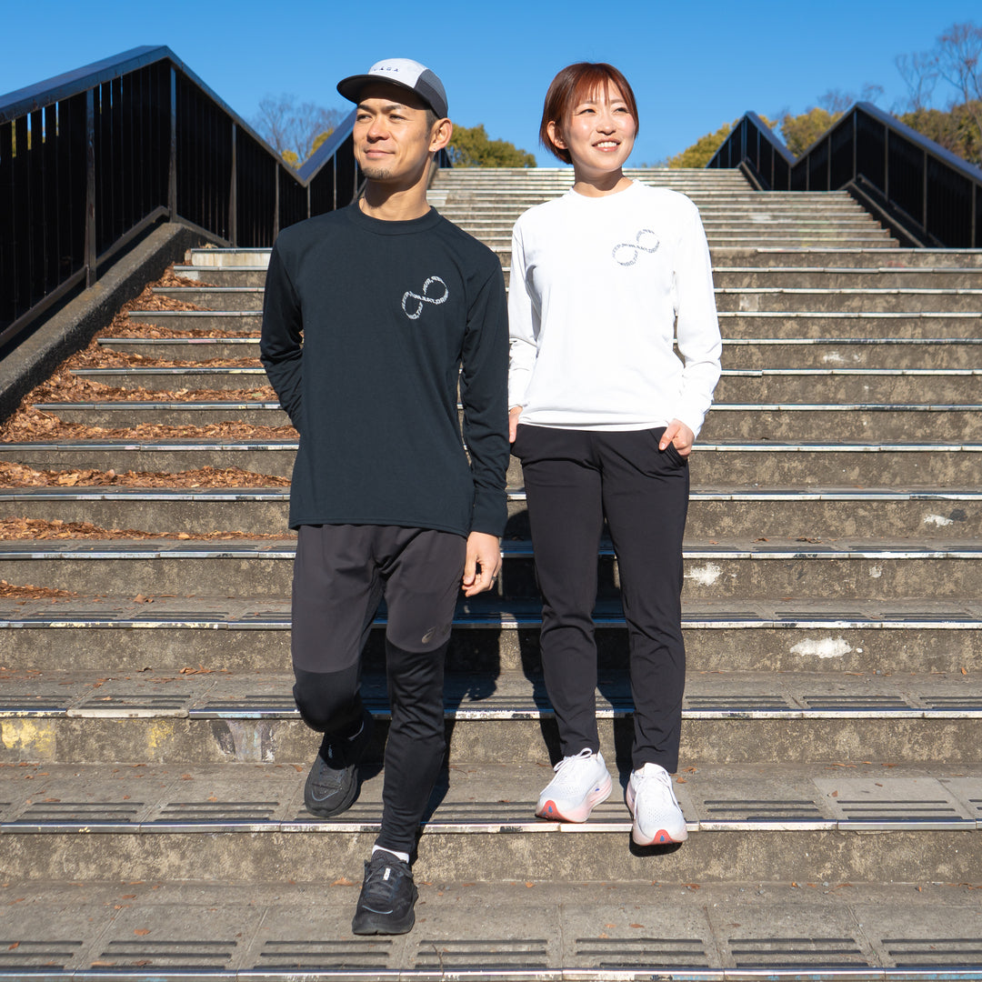 EAT DRINK SLEEP RUN / INFINITY Logo Long-Sleeve Tee (Black)