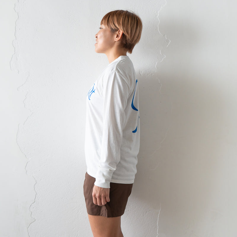 Rt Back Big Logo Long-Sleeve Tee (White)