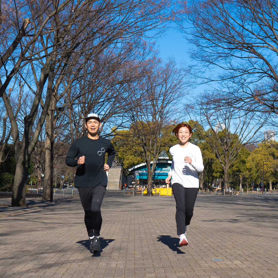 EAT DRINK SLEEP RUN / INFINITY Logo Long-Sleeve Tee (Black)