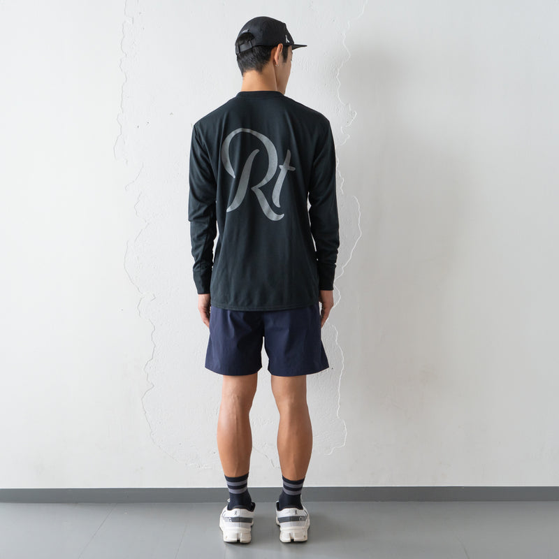 Rt Back Big Logo Long-Sleeve Tee (Black)