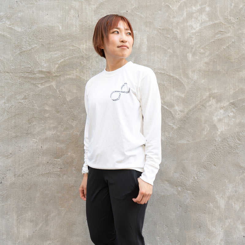 EAT DRINK SLEEP RUN / INFINITY Logo Long-Sleeve Tee (White)