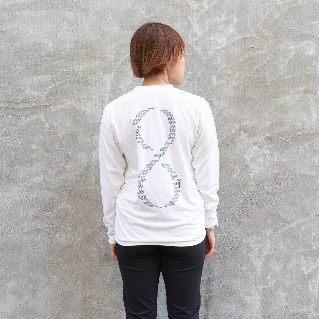 EAT DRINK SLEEP RUN / INFINITY Logo Long-Sleeve Tee (White)