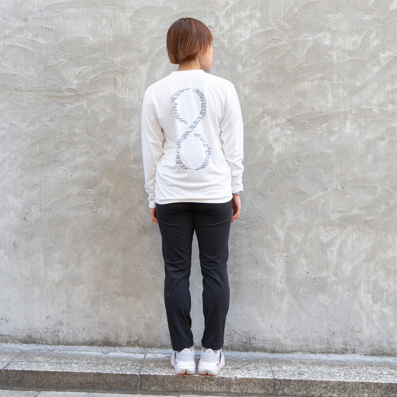 EAT DRINK SLEEP RUN / INFINITY Logo Long-Sleeve Tee (White)