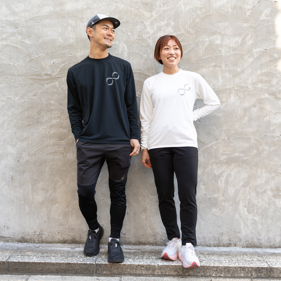 EAT DRINK SLEEP RUN / INFINITY Logo Long-Sleeve Tee (Black)