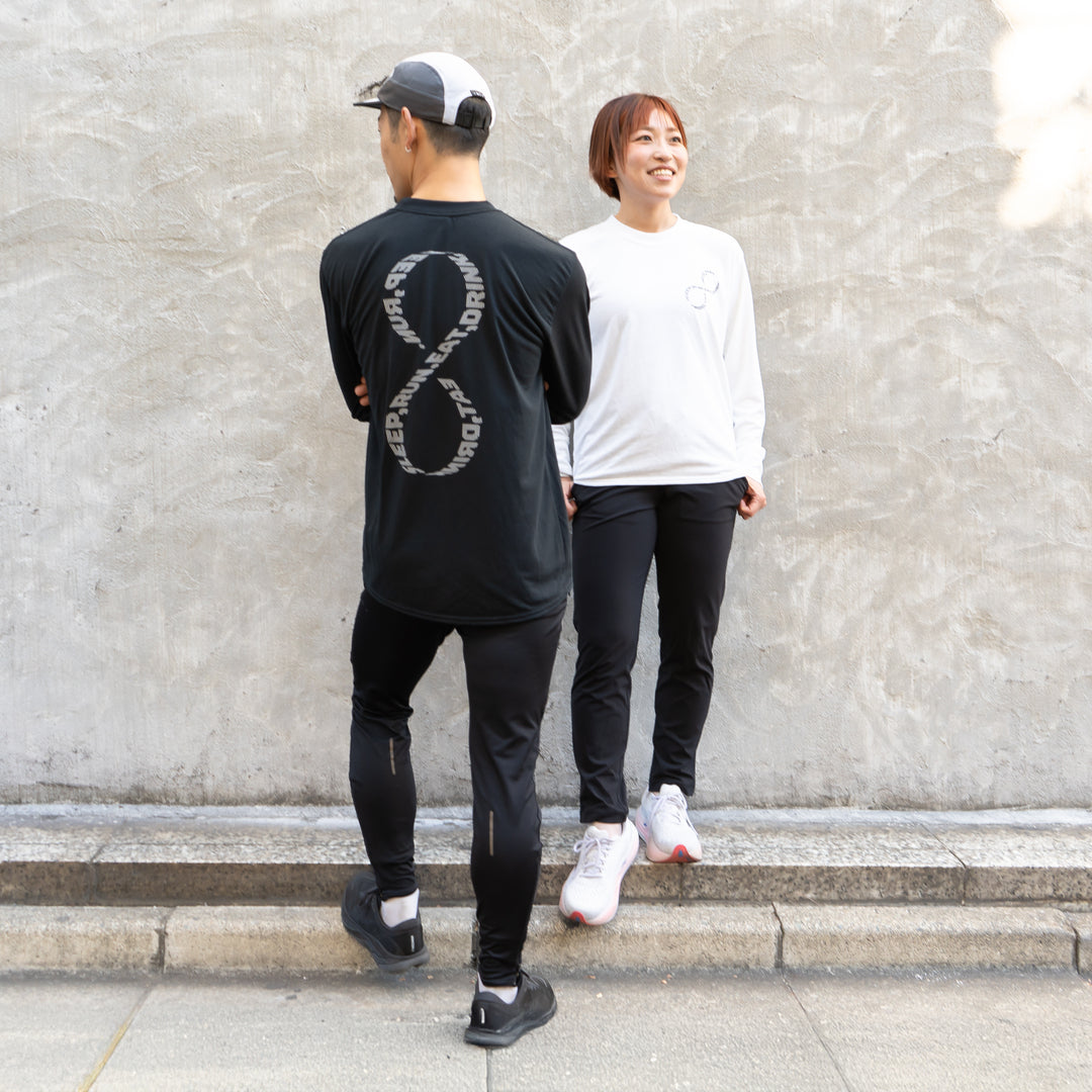 EAT DRINK SLEEP RUN / INFINITY Logo Long-Sleeve Tee (Black)