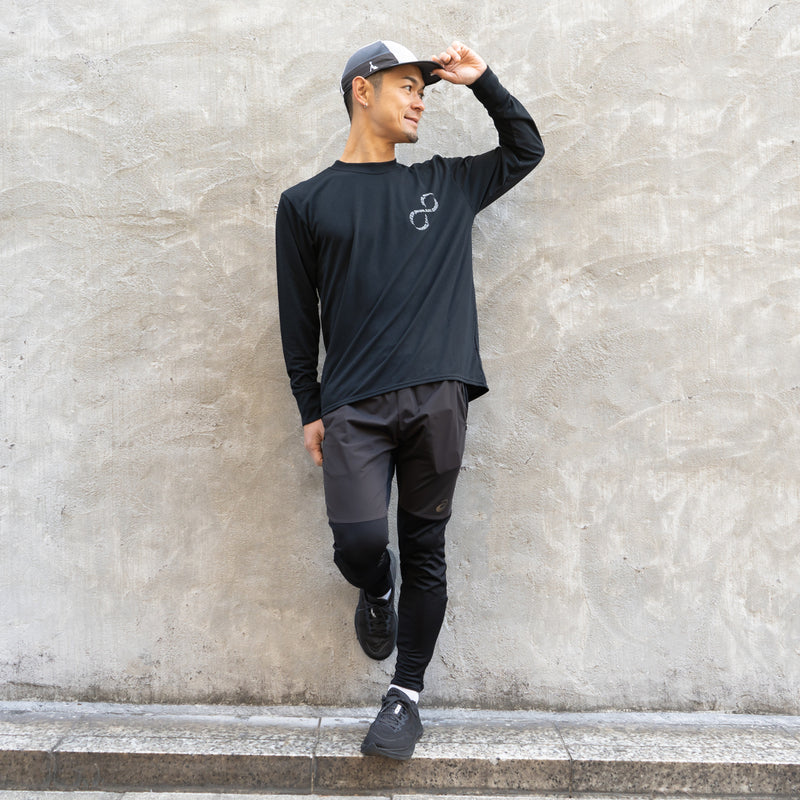 EAT DRINK SLEEP RUN / INFINITY Logo Long-Sleeve Tee (Black)