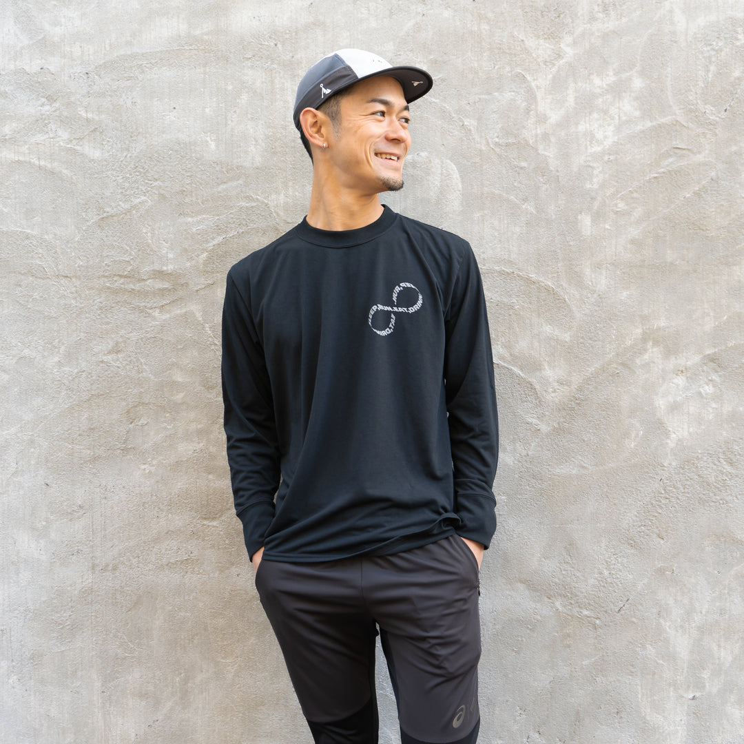 EAT DRINK SLEEP RUN / INFINITY Logo Long-Sleeve Tee (Black)