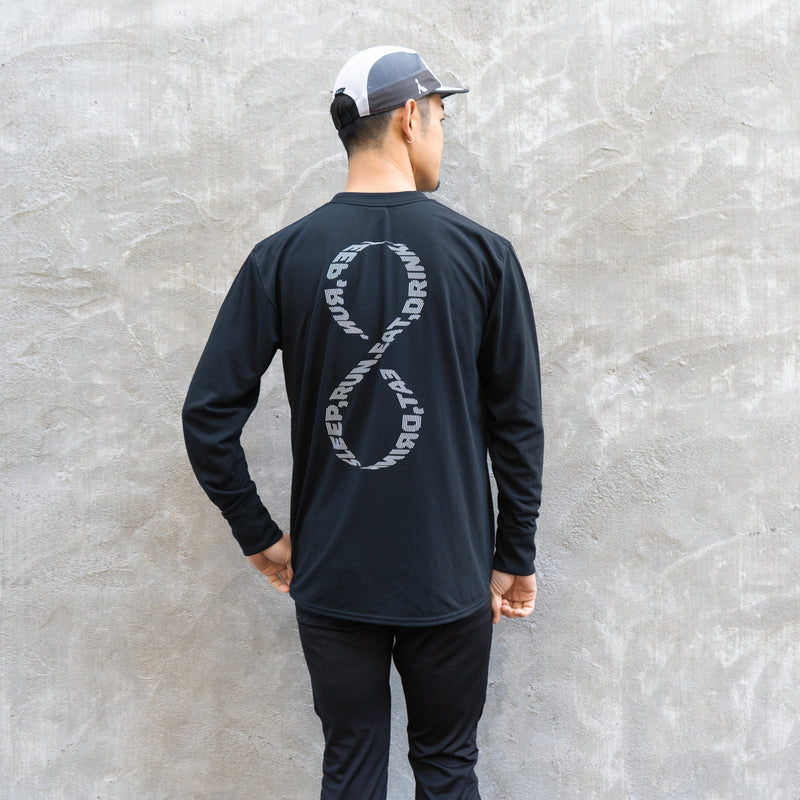 EAT DRINK SLEEP RUN / INFINITY Logo Long-Sleeve Tee (Black)