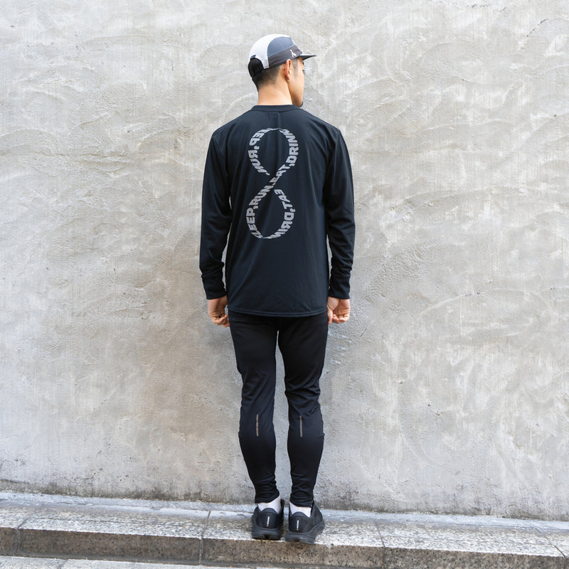 EAT DRINK SLEEP RUN / INFINITY Logo Long-Sleeve Tee (Black)