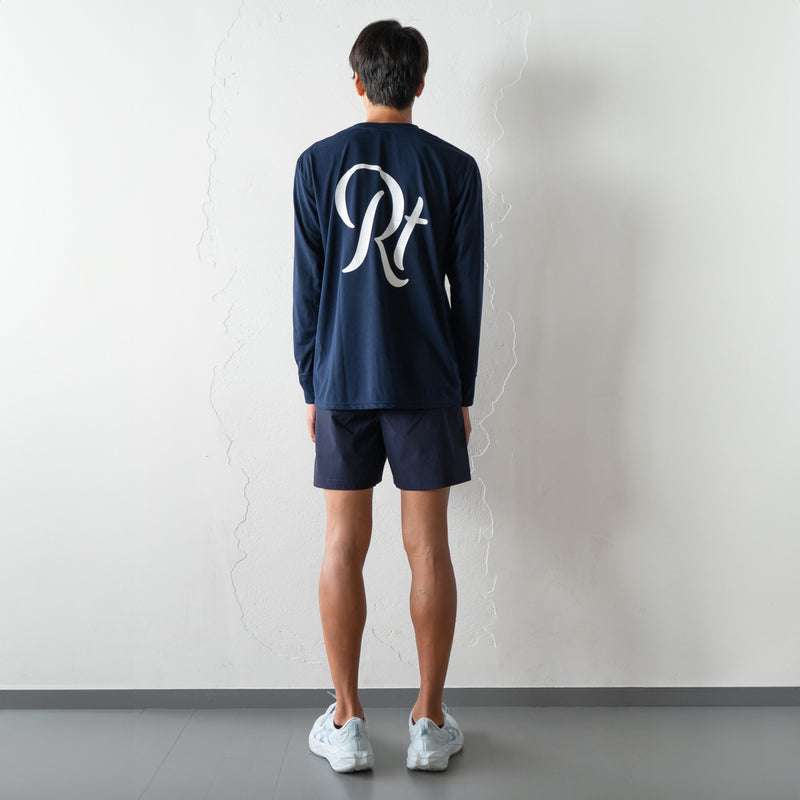 Rt Back Big Logo Long-Sleeve Tee (Navy)