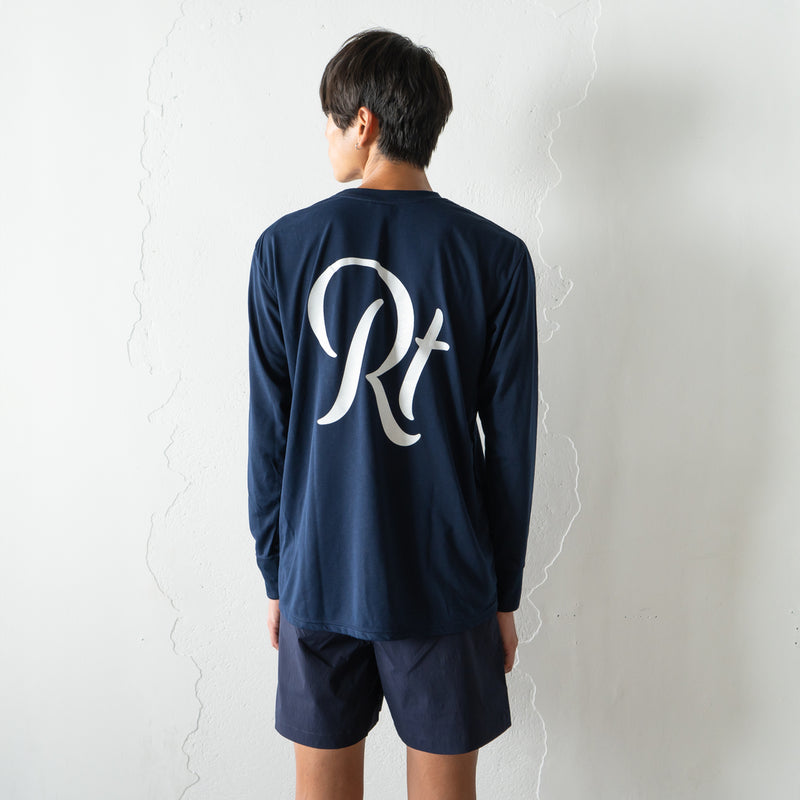 Rt Back Big Logo Long-Sleeve Tee (Navy)