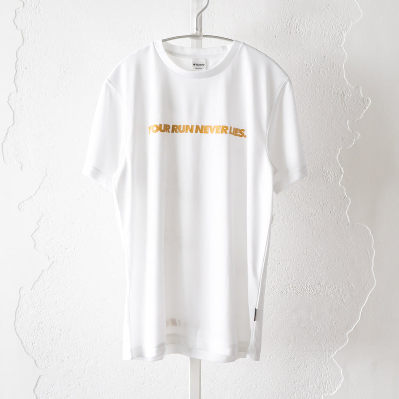 YOUR RUN NEVER LIES / 走った距離は裏切らない Tee (White)