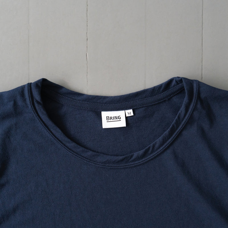 EAT DRINK SLEEP RUN / Circle Logo Sleeve-less Tee (Navy)