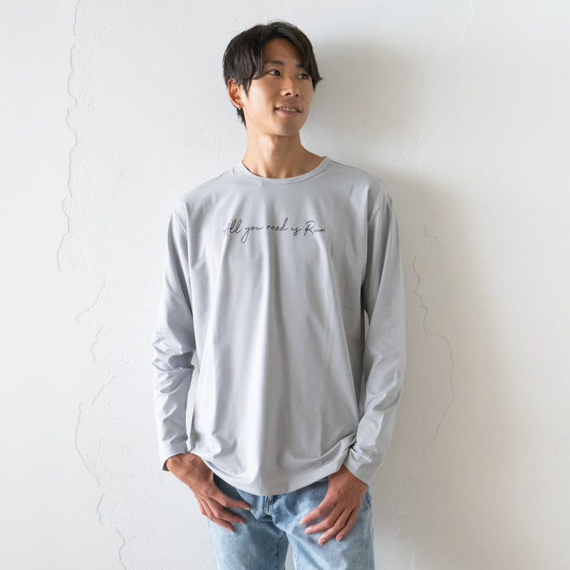 All you need is Run Reflector Logo Long-sleeve Tee (Ice Gray)