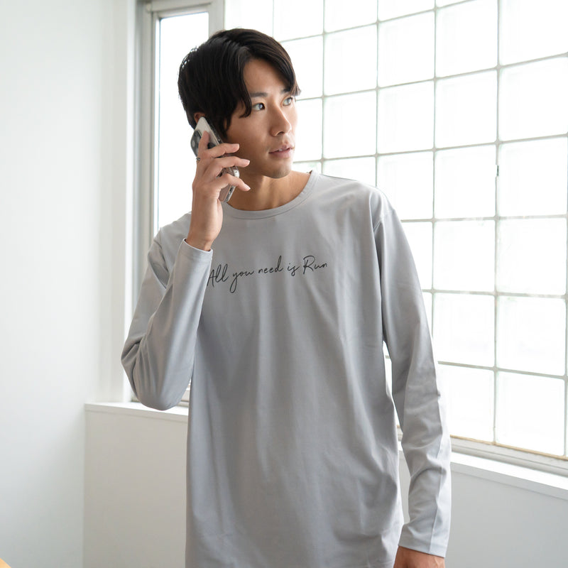 All you need is Run Reflector Logo Long-sleeve Tee (Ice Gray)