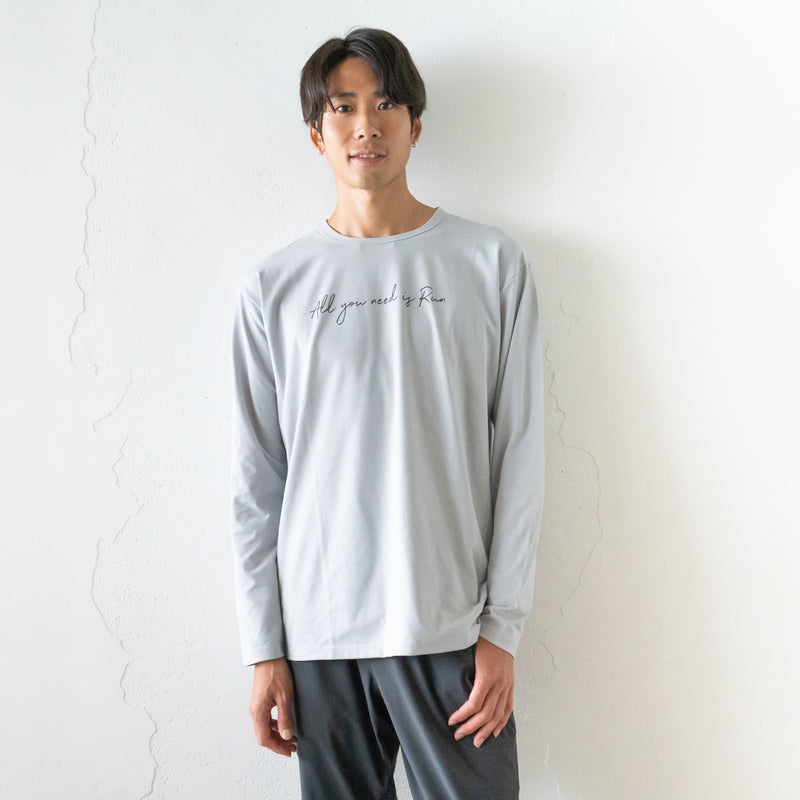 All you need is Run Reflector Logo Long-sleeve Tee (Ice Gray)