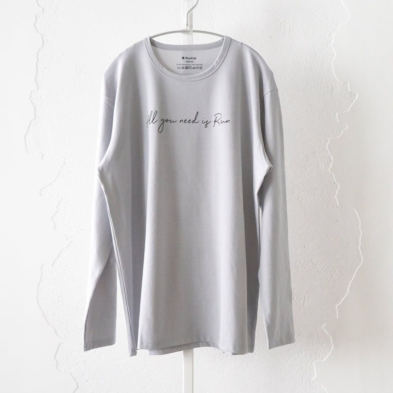 All you need is Run Reflector Logo Long-sleeve Tee (Ice Gray)