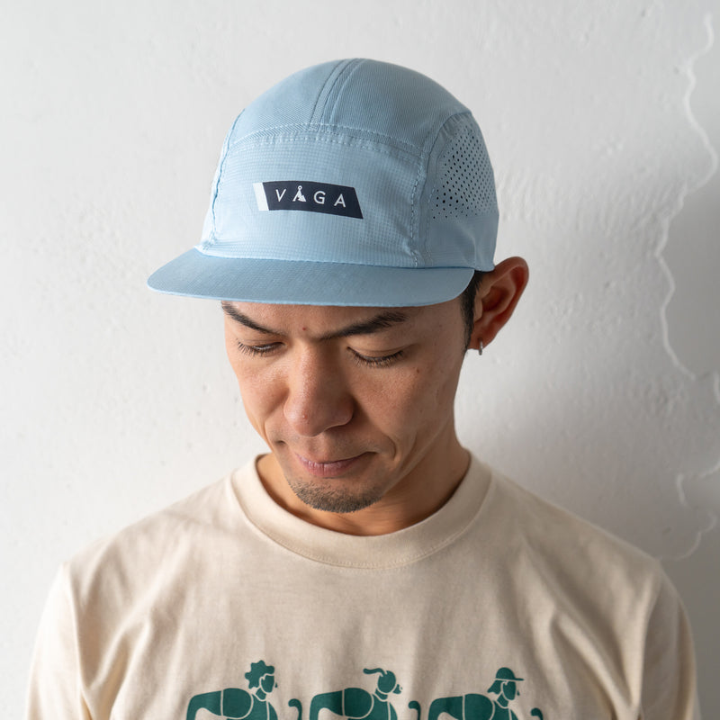 VAGA FEATHER RACING CAP (PASTEL BLUE / NAVY)