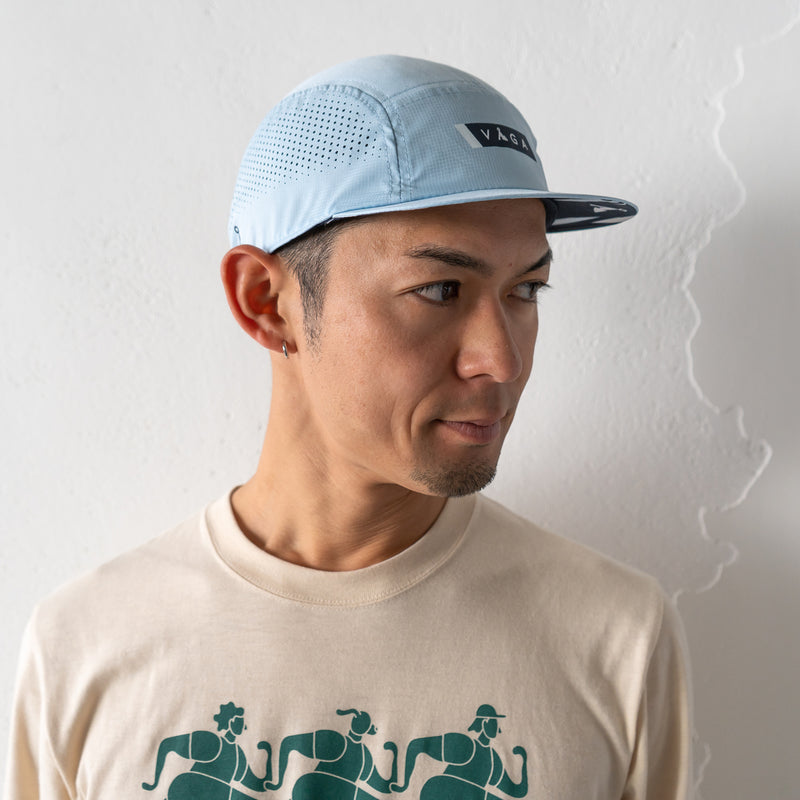 VAGA FEATHER RACING CAP (PASTEL BLUE / NAVY)