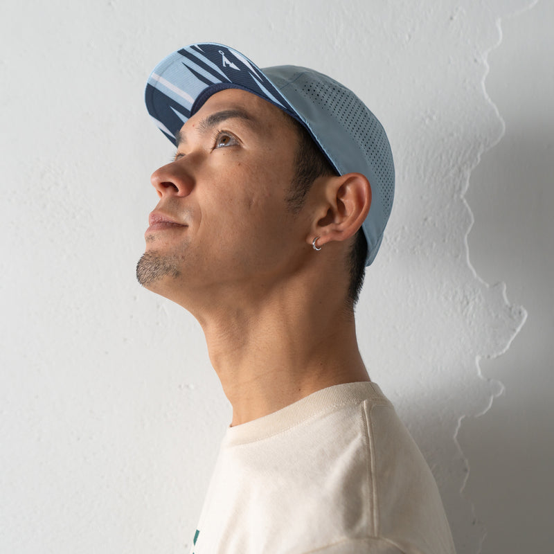 VAGA FEATHER RACING CAP (PASTEL BLUE / NAVY)