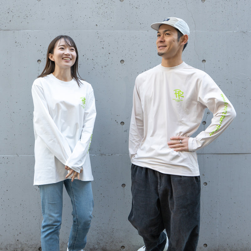 ランラジ HAVE A NICE RUN TODAY Long-sleeve Tee (Beige)