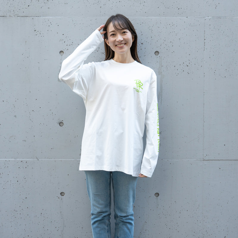 ランラジ HAVE A NICE RUN TODAY Long-sleeve Tee (White)