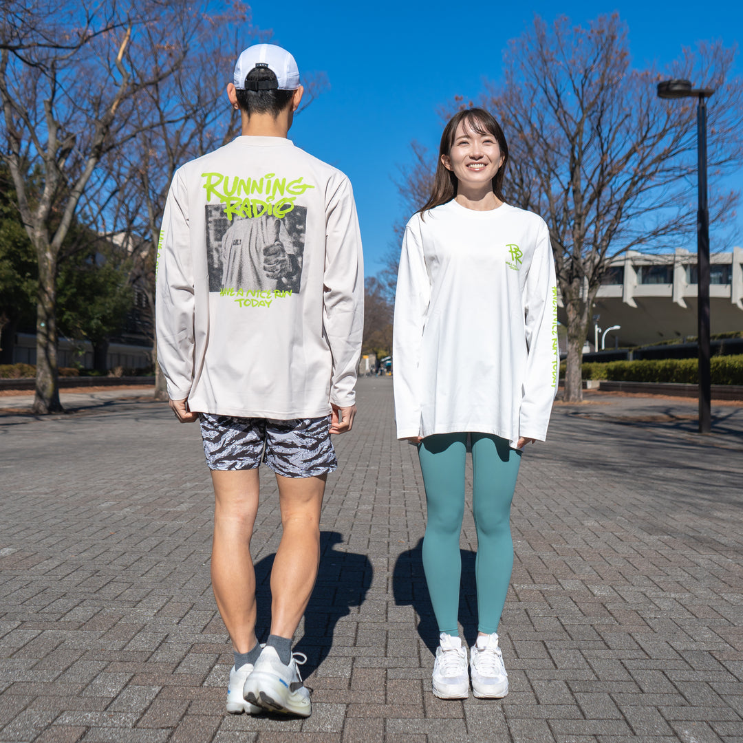 ランラジ HAVE A NICE RUN TODAY Long-sleeve Tee (White) – Runtrip Store