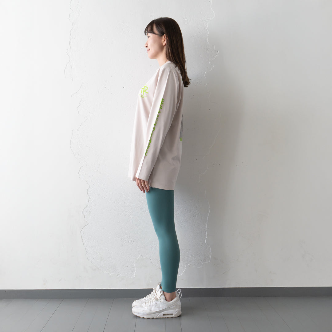 ランラジ HAVE A NICE RUN TODAY Long-sleeve Tee (Beige)