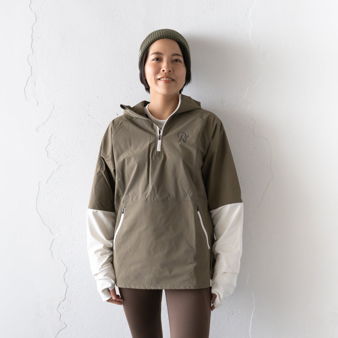 THE RUNNING JACKET by Runtrip Pull Over Limited Model (Khaki
