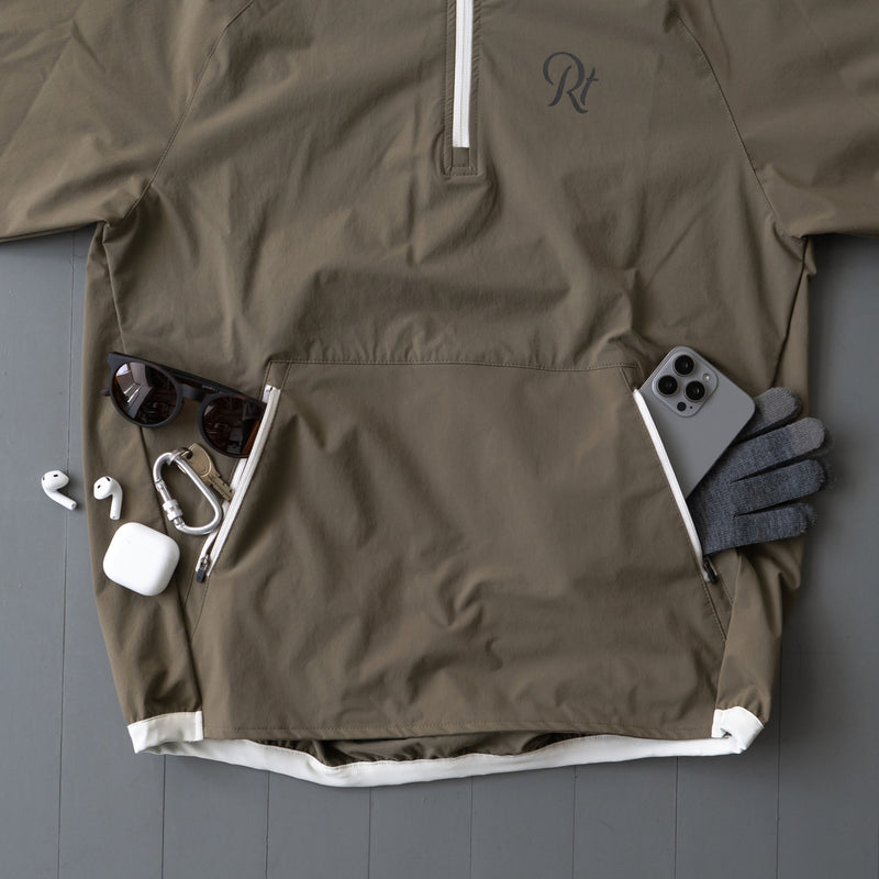 THE RUNNING JACKET by Runtrip Pull Over Limited Model (Khaki)