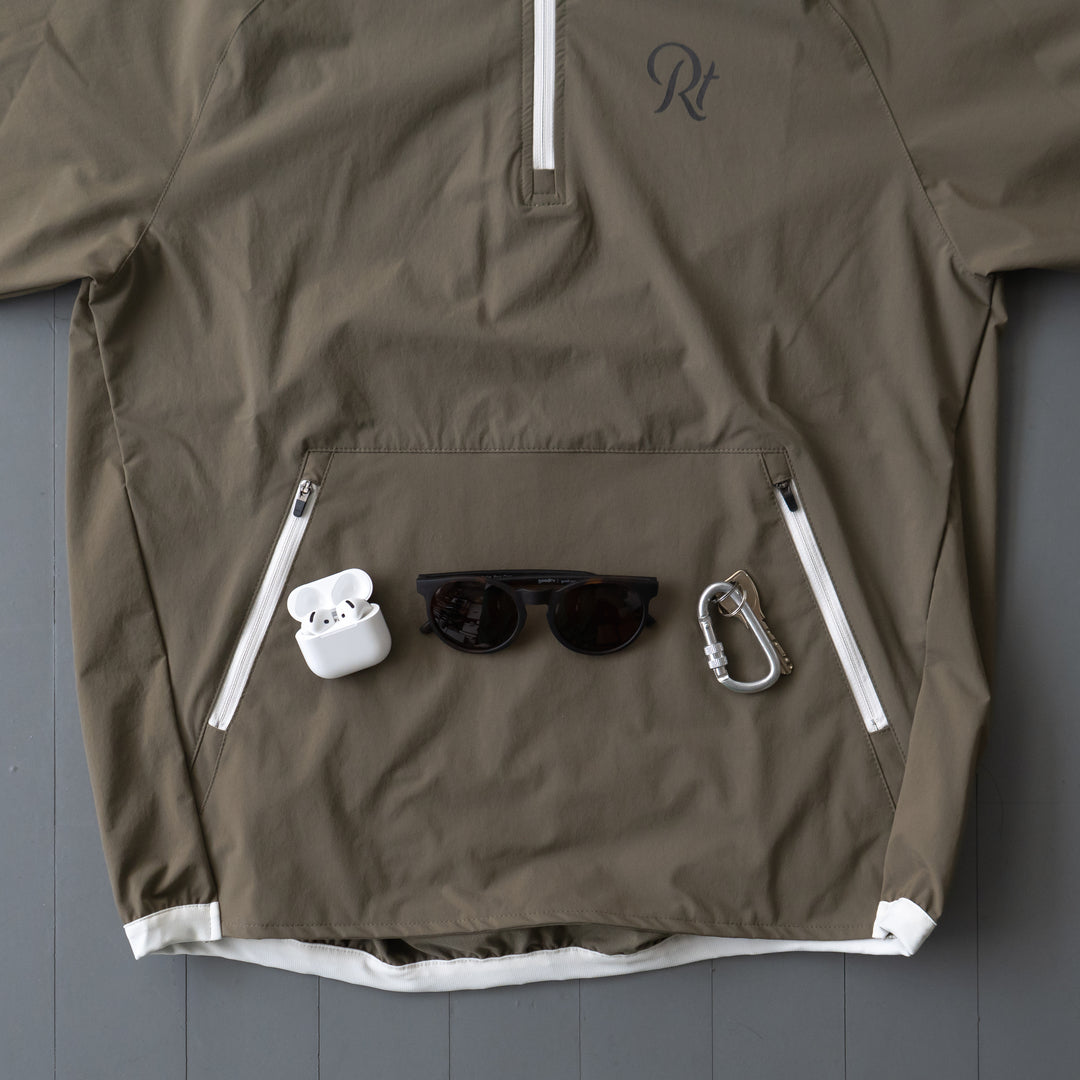 THE RUNNING JACKET by Runtrip Pull Over Limited Model (Khaki