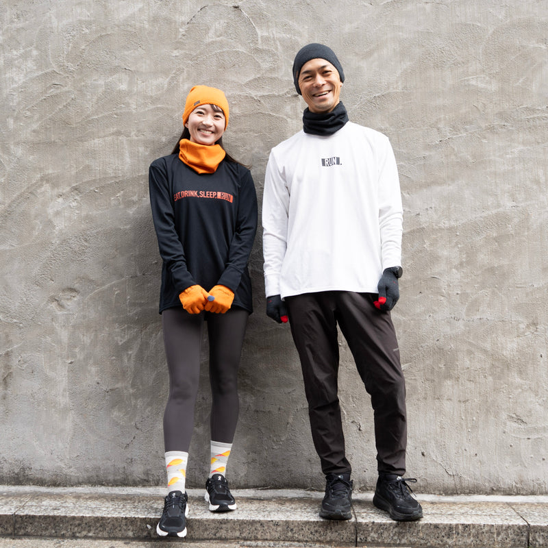 R×L｜メリノグローブ ミッドG / Runtripコラボ限定カラー (Orange × Navy)