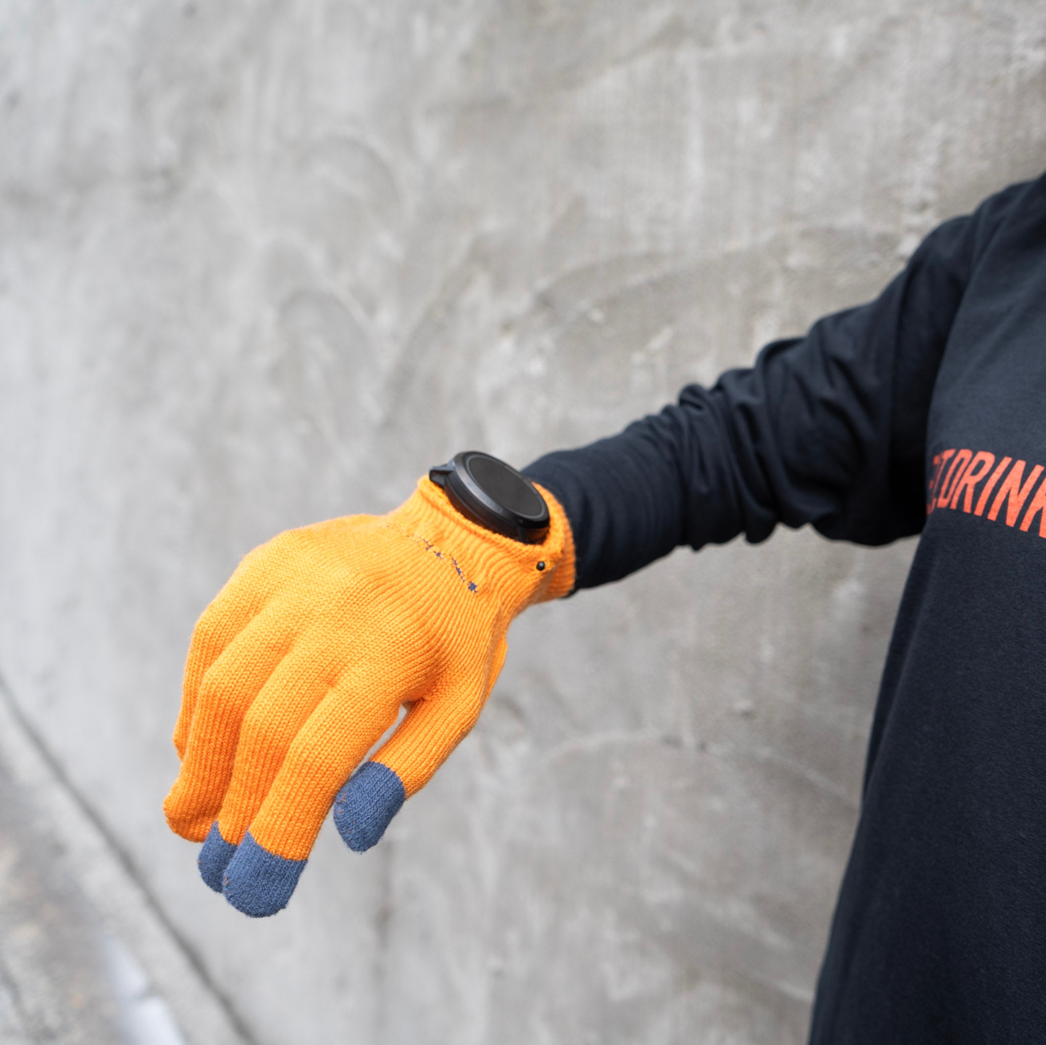 R×L｜メリノグローブ ミッドG / Runtripコラボ限定カラー (Orange × Navy)